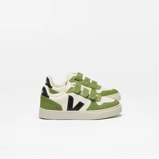 V-10 LEATHER PURE BLACK KIWI