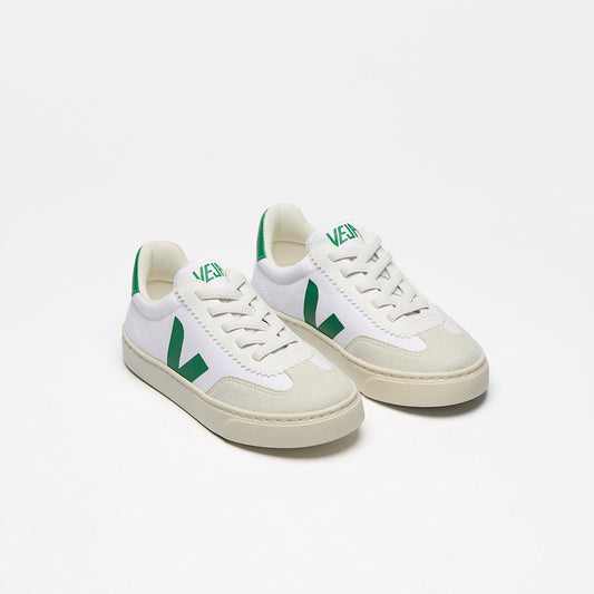 VOLLEY ELASTIC LACES CANVAS WHITE EMERAUDE