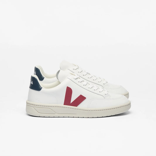 V-12 LEATHER WHITE MARSALA NAUTICO