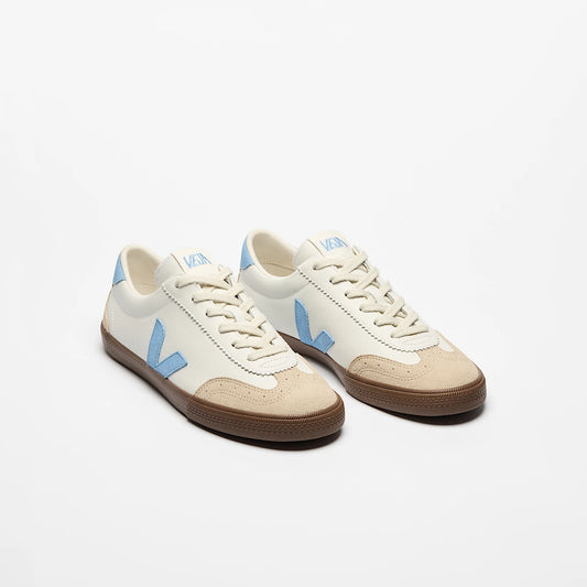 VOLLEY LEATHER WHITE AQUA BARK