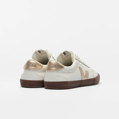 VOLLEY LEATHER WHITE PLATINE BARK